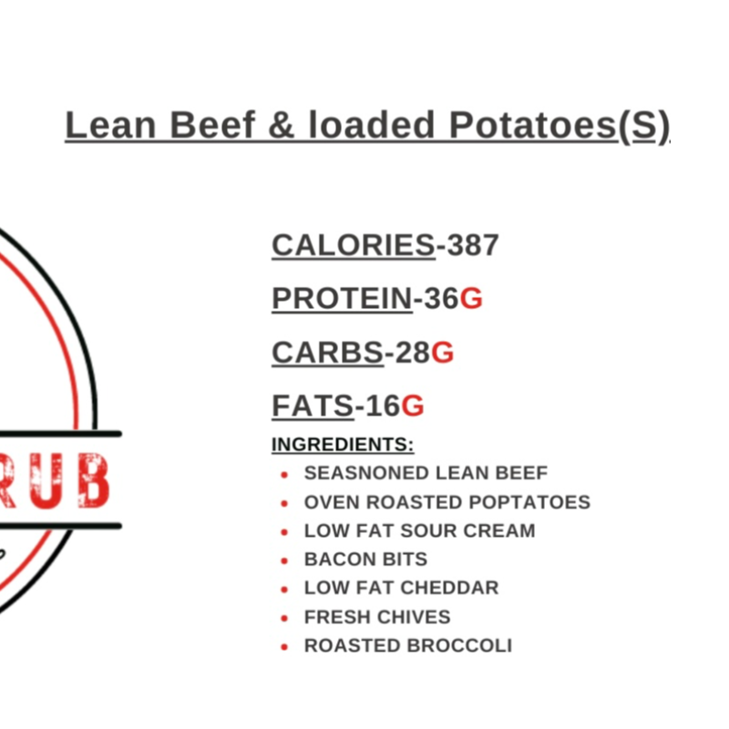 Lean Beef & loaded Potatoes(S) Main Image